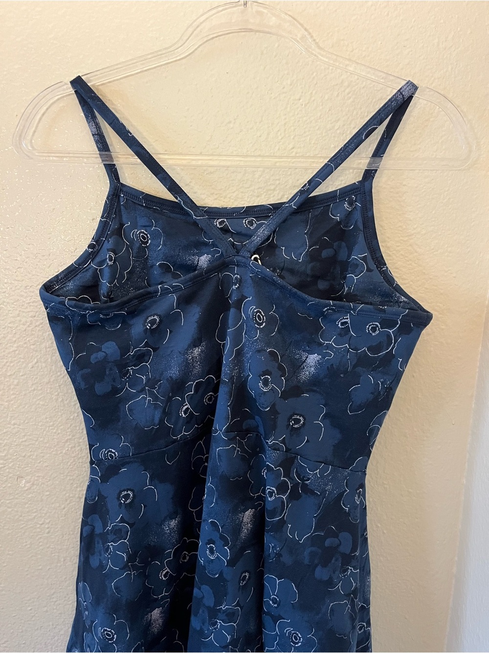 Pact Navy Blue solstice Floral Midi Dress size Large Short - Picture 7 of 10